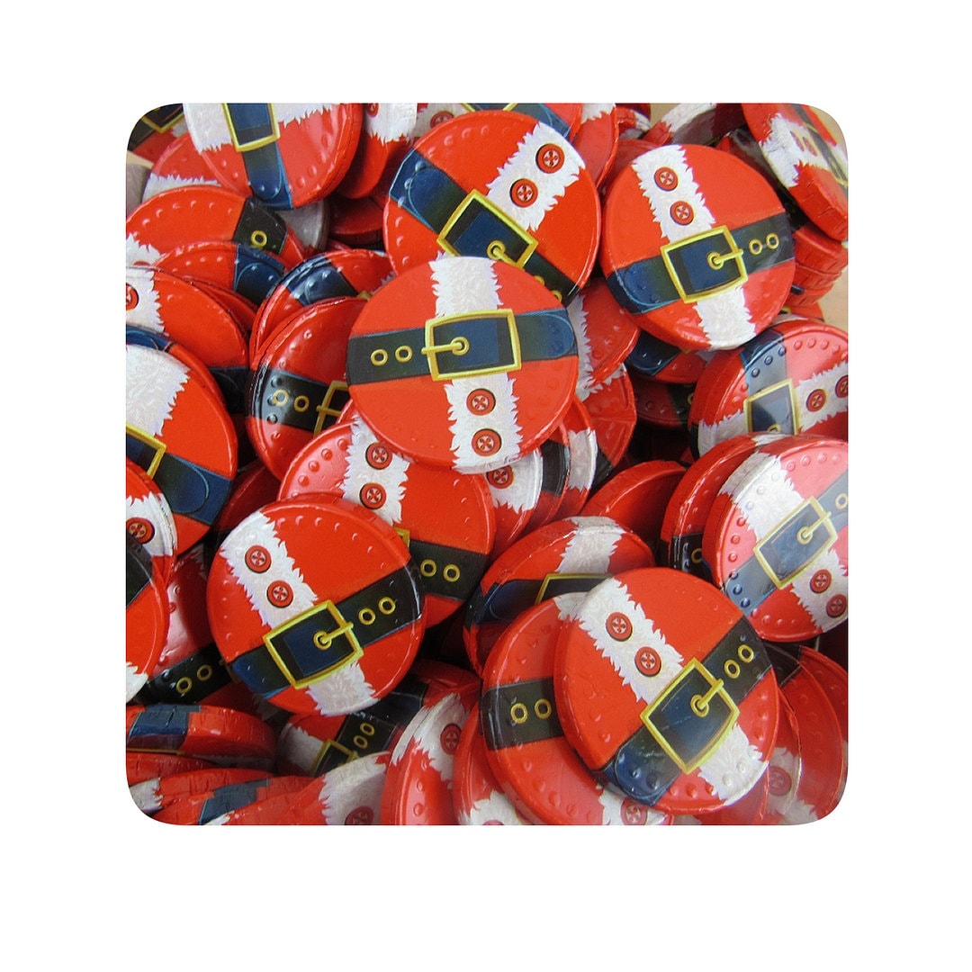 Xmax BAMBINI CINTURA MONETE di cioccolato al latte Sacchetti per feste Pick & Mix laminati