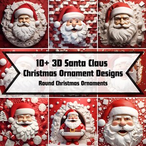 3D Break Through Christmas Ornament Bundle, Round Ornament Sublimation Design PNG, High Resolution, Instant Digital Download