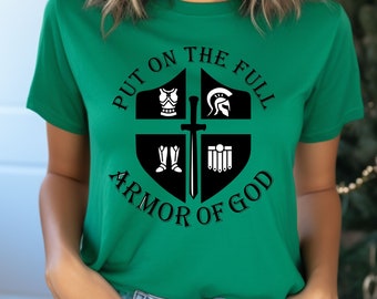 Armor of God Tshirt for Women Faith Tee for Women Christian Tshirt for Girl Faith Tshirt for Mom Gift Faith Tshirt for Kid Mothers Day Gift