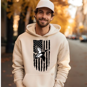 Merica Mallard Duck Hunting Sweatshirt Duck Hunting Gifts Duck Hunting Shirt Waterfowl Hunt  Mallard Duck Hoodie Hunt Valentine gift for him