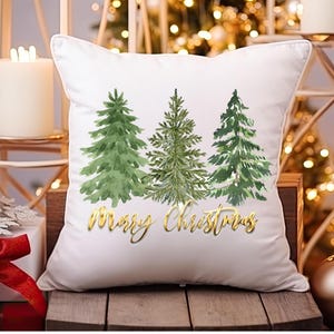 Christmas Tree Pillow Holiday Decor Christmas Pillow Home Decor Throw Pillow Christmas Decor Vintage Christmas Winter Decor Christmas Tree