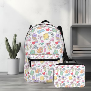 Girls Backpack and Lunch Box Set, Girls Back to School Cute Bookbag, Girl Lunchbox Combo, Girl Back to School Gear, Girl School Supplies