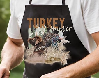 Turkey Grill Apron for Men, Grill Master Apron for Men, Birthday Gift Dad, Hunting Gift, Husband Gift, Grill Apron, Gift for Dad, Dad Gift