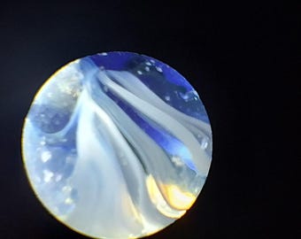Blue & White Swirl Marble Number 37