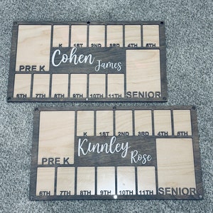Personalized School Years Picture Frame | Pre K-12G | Graduation Picture Frame | School Photo Frame | Memories | Graduation Frame