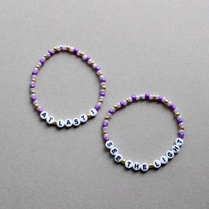 RAPUNZEL - Magical Movie Inspired Beaded Friendship Bracelets - At Last I See The Light - Group of Two (2) Beaded Bracelets