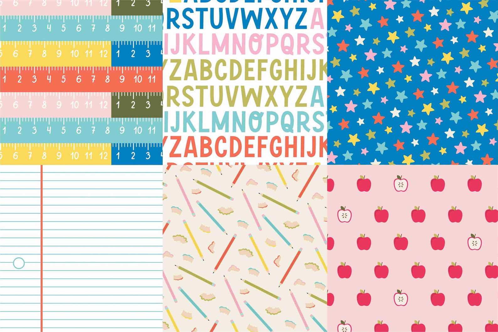 Back to School Clipart & Paper Set | Digital Clipart | Scrapbooking ...