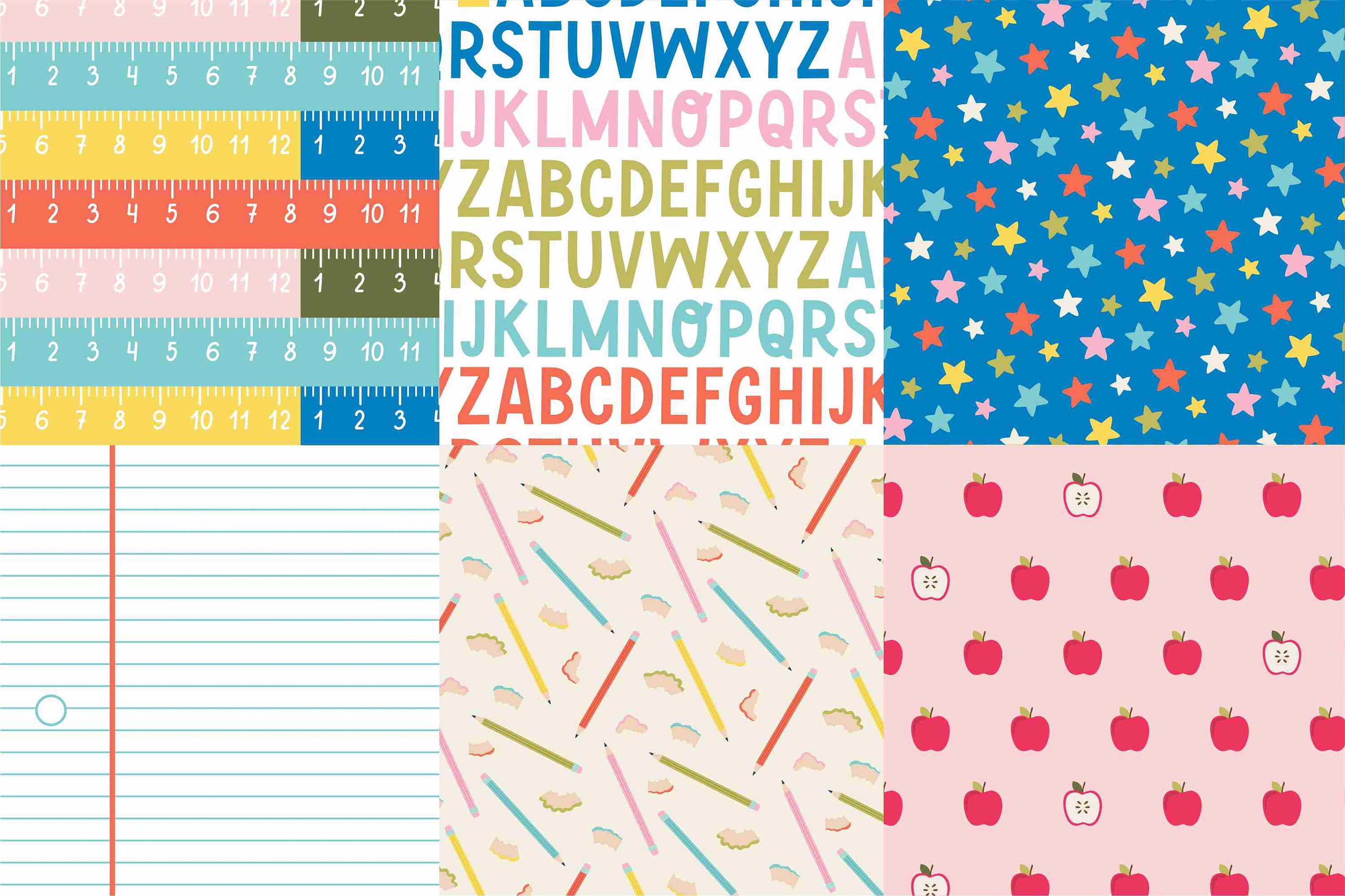 Back to School Clipart & Paper Set | Digital Clipart | Scrapbooking ...