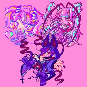 vshojo vtuber 3 inch holo charms