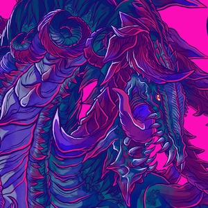 PREORDER FFXIV Nidhogg Dragon Double Sided Body Pillow image 1