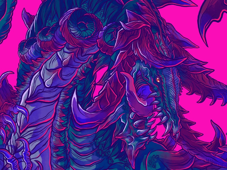 PREORDER FFXIV Nidhogg Dragon Double Sided Body Pillow image 1