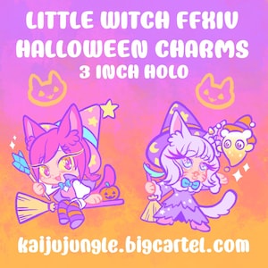 FFXIV Little Witch Halloween Holographic Acrylic Charms