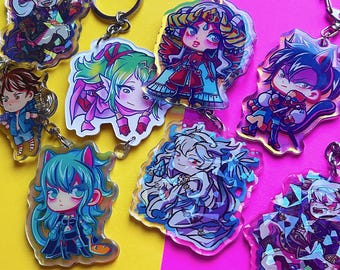 fire emblem character holographic charms