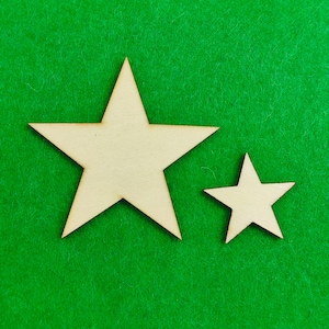 Wooden Star Die Cut Craft Projects Wood Five Pointed Star Decor Unfinished Wooden Star Blank Laser Cut Shapes Shooting Star Themed Supplies