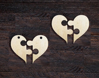 Wooden Heart-Shaped Blank Puzzle, Heart Puzzle