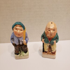 Irishmen, Gaelic, Vintage Salt and Pepper Shakers, Retro, Antique, Collectibles, Please Read Description for Details