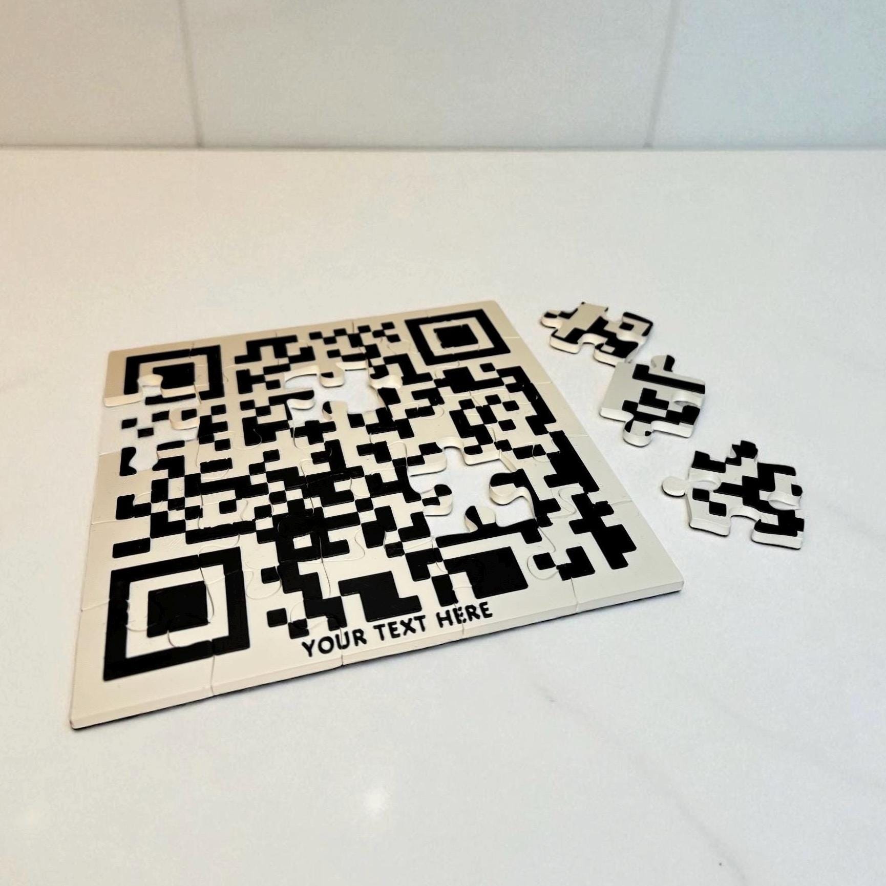 Custom QR Code Puzzle - Personalized Gift / Birthdays / Weddings ...