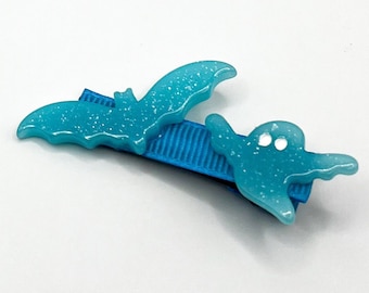 Pastel Bat and Ghost Hair Clips Set of 2 - Kawaii Hair Clip - y2k accessories