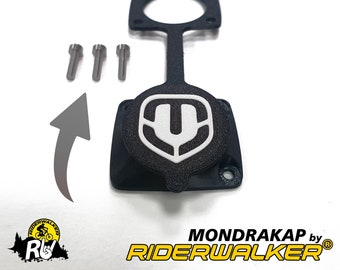 Mondraker Hermetic White Charging Port Cover (Gray Screws) 099.20020 "MONDRAKAP by Riderwalker"