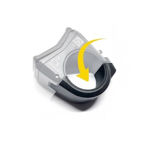 May include: A silver and black bicycle handlebar mount with the text "CRT1630 Z" printed on the side. The mount is designed to be rotated 360 degrees.