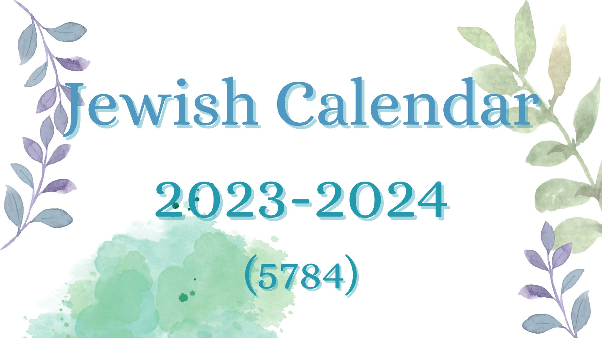 EDITABLE Jewish Calendar 2024 Hebrew Calendar 5784, 45 OFF