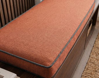 Custom Bench Cushion, Window Seat Cushion, Foam Bench Cushion, Indoor Bench Cushion