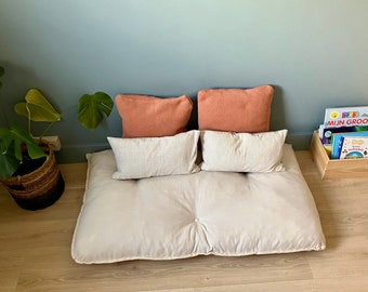 Window Seat Cushion, Large Floor Cushion Indoor, Decorative Floor Pillow
