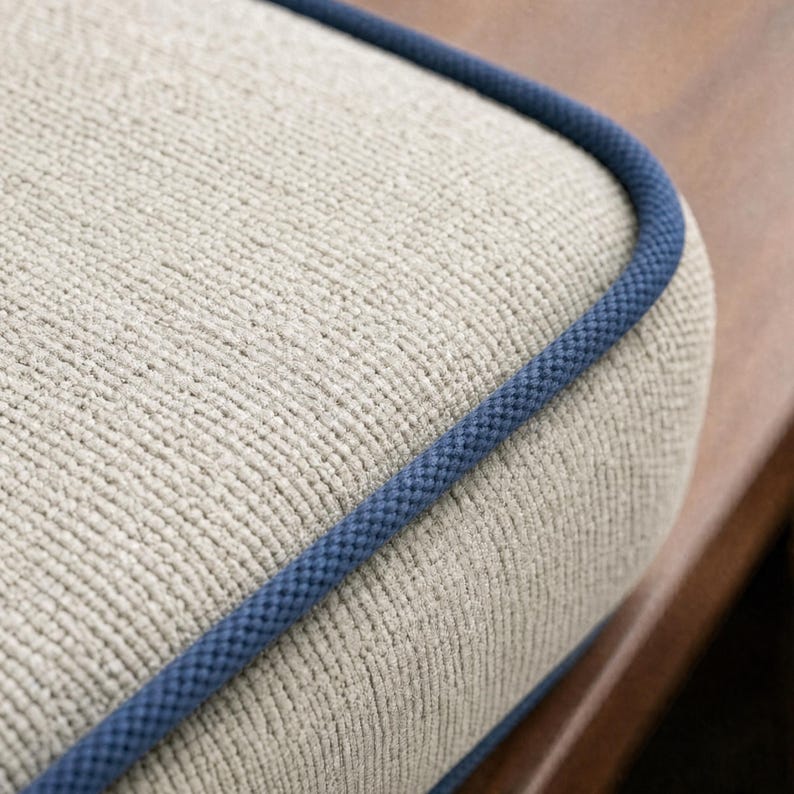 Window seat cushion with custom size options for home seating