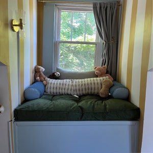 Indoor Tufted Cushion, Custom Size Cushion, Window Seat Cushion, Custom Bench Cushion, French Cushion