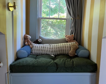 Indoor Tufted Cushion, Custom Size Cushion, Window Seat Cushion, Custom Bench Cushion, French Cushion