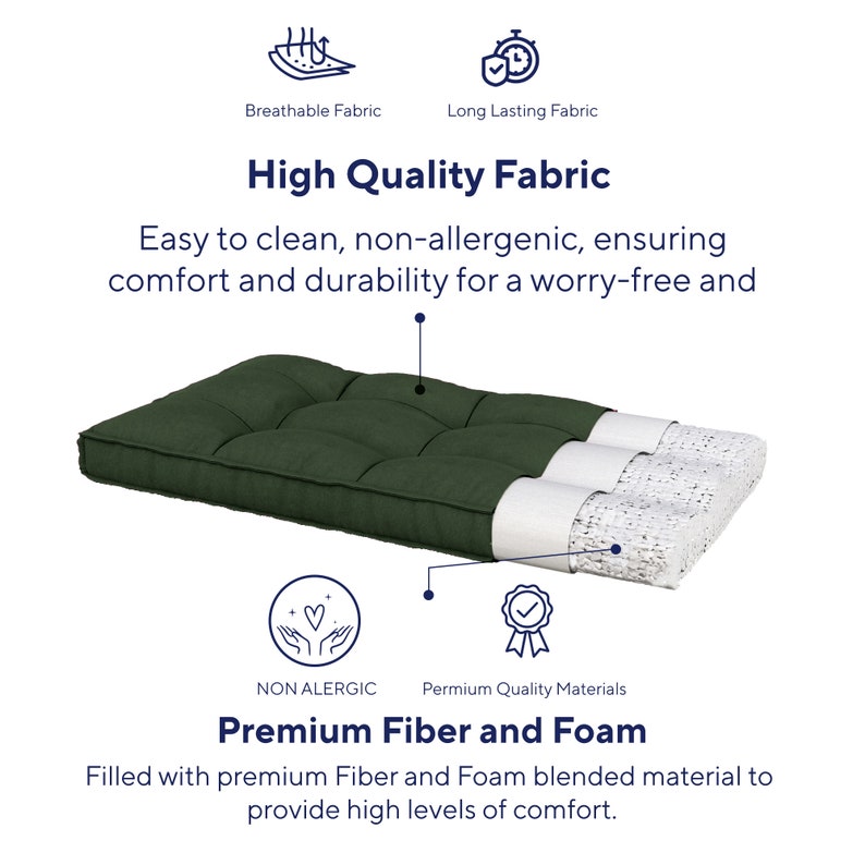 Velvet Floor Cushion, Linen Bench Cushion Indoor, Meditation Reading