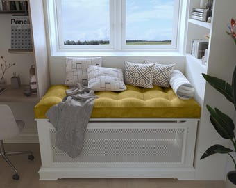 Indoor Bench Cushion, Washable  Bench Cushion, Large Floor Cushion