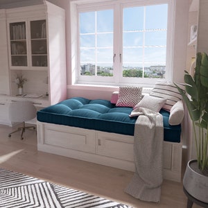 Window Seat Cushion, Bench Cushion ındoor, Custum Washable Floor Cushion