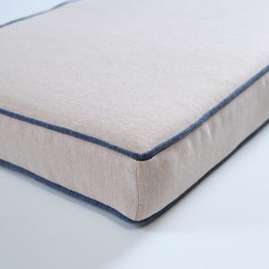 Custom bench cushion for indoor window seat and bench seating