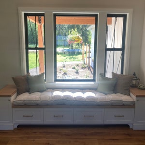 Window Seat Cushion, Custom Cushion Indoor, Bench Reading Nook Cushion, Bench Seat Cushion