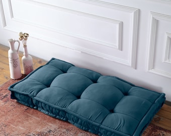Floor Seating Cushion, Bench Cushion Indoor, Custom Bench Cushion, Tufted Breakfast Nook Cushion, Window Seat Cushion