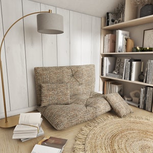 Linen Couch Cushion, Floor Couch, Reading Nook, Floor Pillows, Sofa cushion, Daybed cushion