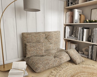 Custom Linen Floor Cushion, Readinh Nook Floor Cushion, Window Bench Cushion Indoor