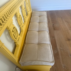 Custom Cushion for Bench, Window Seat Cushion, Tufted Floor Cushion