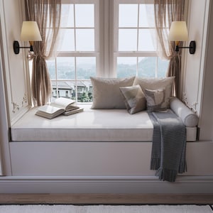 Custom Corduroy Bench Cushion, Kallax Window Seast Cushion, Zippered Washable Cushion