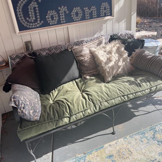 daybed cushion tufted velvet bench cushion