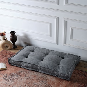 Custom Indoor Bench Cushion, Floor Meditation Pillow, Reading Nook Floor Cushion