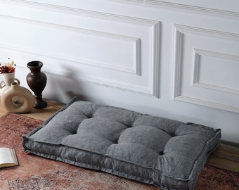 Custom Indoor Bench Cushion, Floor Meditation Pillow, Reading Nook Floor Cushion