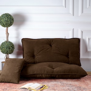 Brown Bench Cushion, Sofa Cushion, French Cushion, Floor Pillow Cushion, Reading Pillow