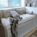Linen Window Seat Cushion, Indoor Bench Cushion, French Style Cushion, Floor Cushion