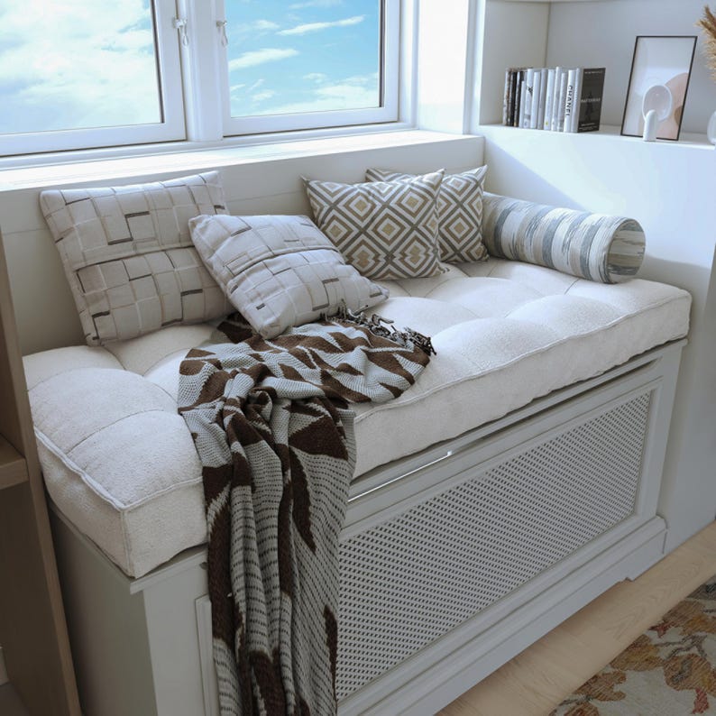Handcrafted Indoor Seating Cushion in French Style