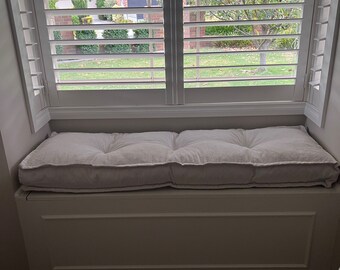 Window Bench Cushion,Indoor Tufted Cushion, Reading Nook Cushion, Meditation Cushion