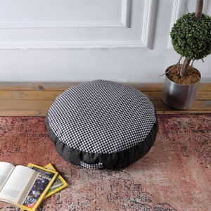 Floor Yoga Cushion, Boho Meditation Pillow, Round Floor Cushion, Custom Cushion