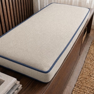 Custom foam seat cushion for stylish indoor bench spaces