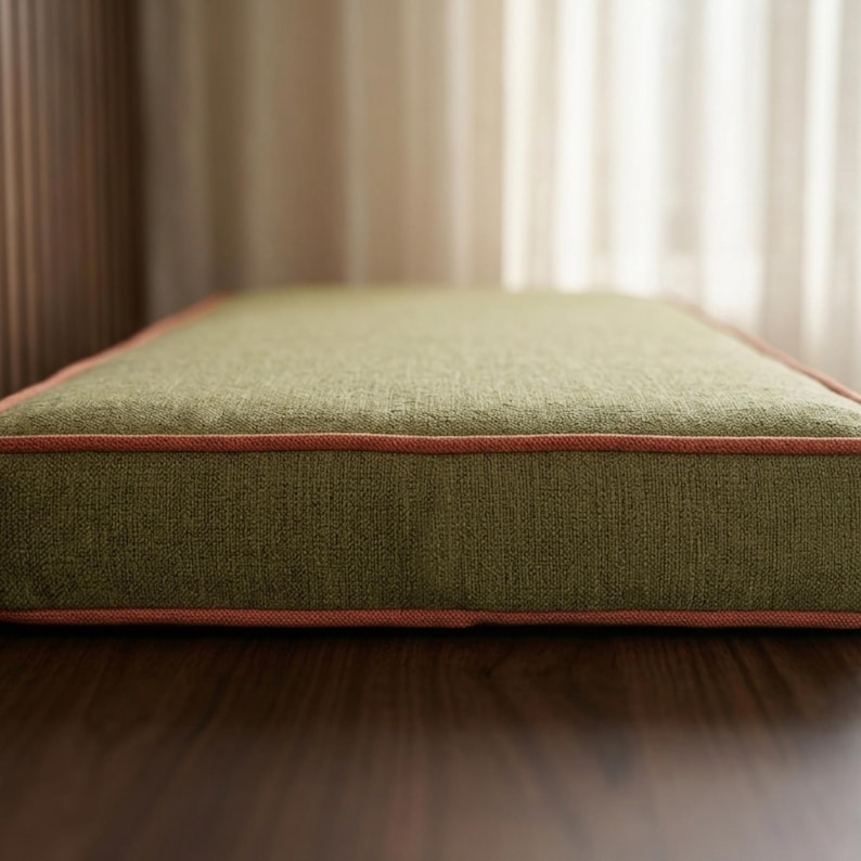 Bench cushion cover made for comfortable everyday seating areas
